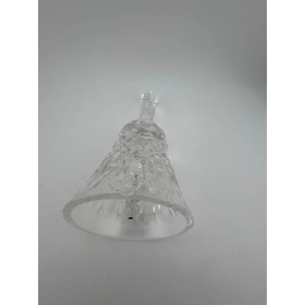 Crystal Cut Glass Bell with Handle Decorative‎ Ornament Tabletop Accent